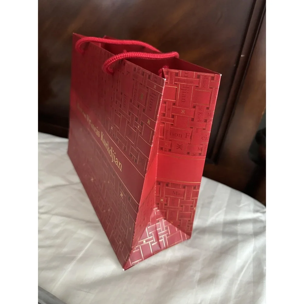 Maison Francis Kurkdjian Red Paper Shopping Gift Bag Medium Rope‎ Handles